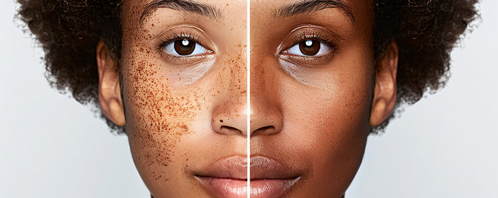 how to lighten dark spots on black skin